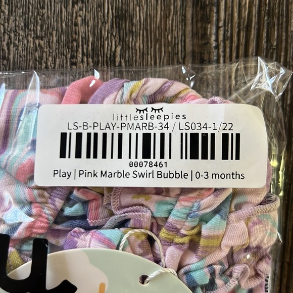 Pink marble swirl bubble Little Sleepies NWT - Picture 3 of 3